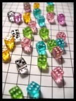 Dice : Dice - 6D - Group of Tiny Variety Of Colors Pipped 2